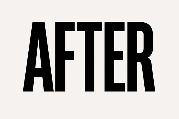 The Word AFTER in all caps